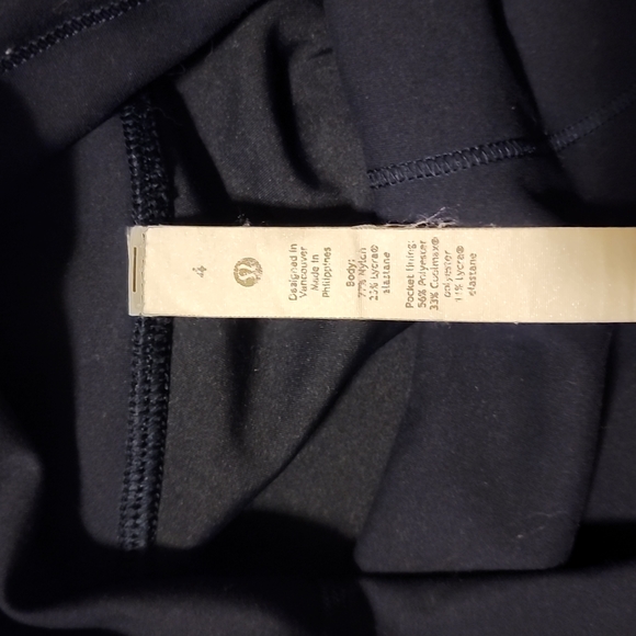 Lululemon High Rise Leggings Size 4 Dark Blue Excellent Condition - Picture 5 of 7